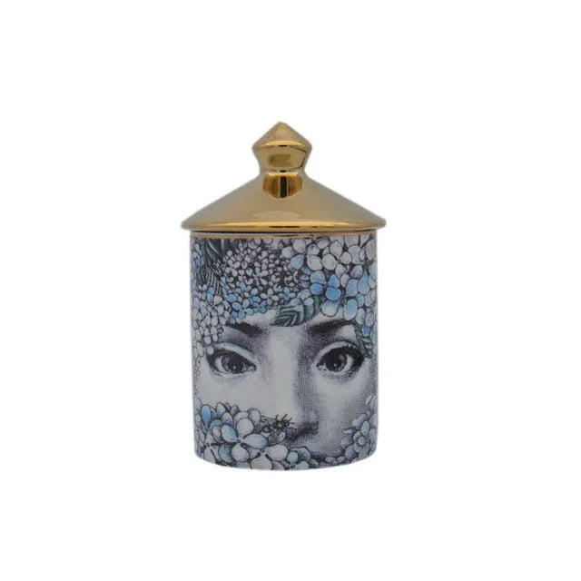 Face Candle Mug Holder Can Cotton Swab Storage - Bellarte Enchanté Face Candle Mug Holder Can Cotton Swab Storage